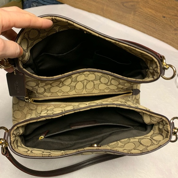 Coach Phoebe large handbag NWT brown/khaki - Picture 3 of 8